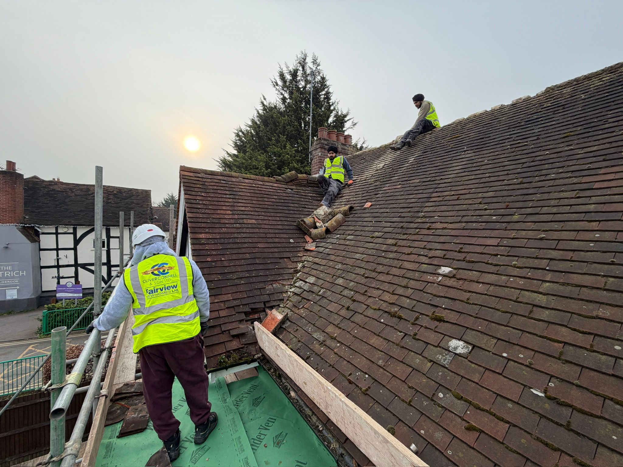 Stripping old roof