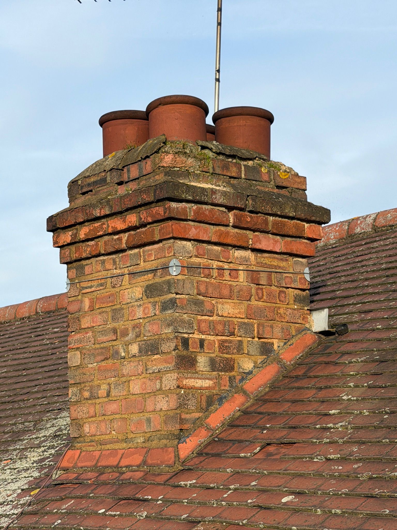 Old chimney flashing